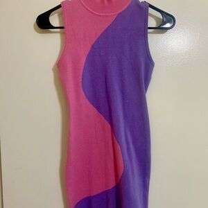 Stylish Pink and Purple Women's Dress